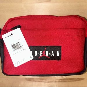 Air Jordan Travel Dopp Kit/Toiletry Bag Red/Black Clutch NEW